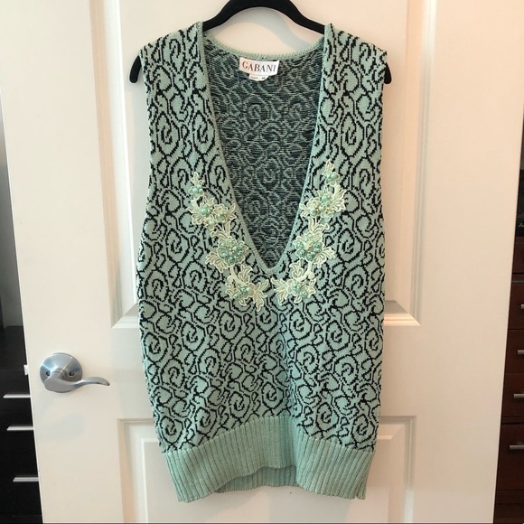 Vintage Gabani Beaded Sweater Vest - Picture 1 of 16
